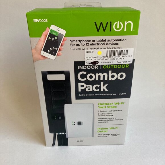 WiOn Wi-Fi Combo Pack Outdoor Yard Stake & Indoor Outlet #50063 - Picture 1 of 5